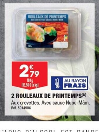 ALDI 2 ROULEAUX DE PRINTEMPS(A) offre