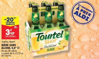 ALDI BIÈRE SANS ALCOOL 0,0° Au jus de citron. Le pack de 6 x 27,5 cl. Réf. 5003782 offre