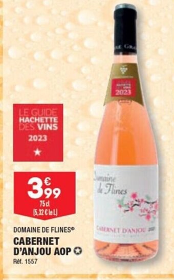 ALDI DOMAINE DE FLINES CABERNET D'ANJOU AOP O Réf. 1557 offre