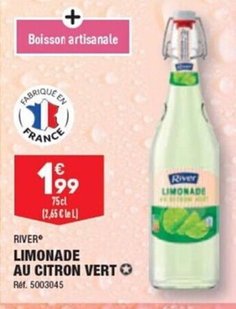 ALDI LIMONADE AU CITRON VERTO offre