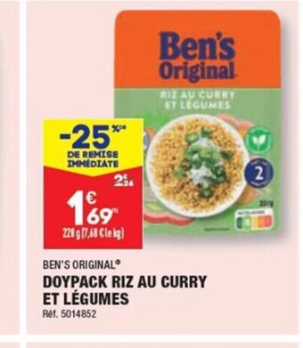 DOYPACK RIZ AU CURRY ET LÉGUMES