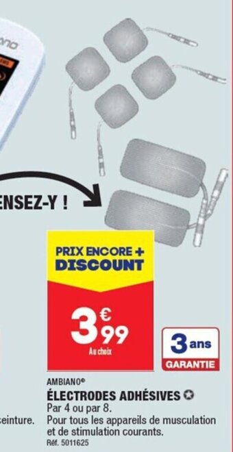 ÉLECTRODES ADHÉSIVES Par 4 ou par 8.