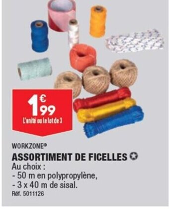 ALDI ASSORTIMENT DE FICELLES offre