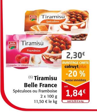 Colruyt Belle france tiramisu offre