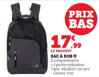 Super U SAC À DOS U offre