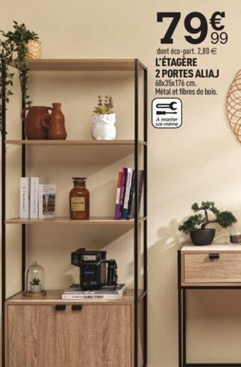 Centrakor L'ÉTAGÈRE 2 PORTES ALIAJ offre