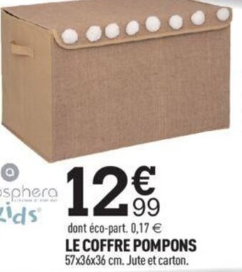 Centrakor LE COFFRE POMPONS offre