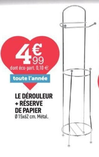 Centrakor LE DÉROULEUR + RÉSERVE DE PAPIER offre