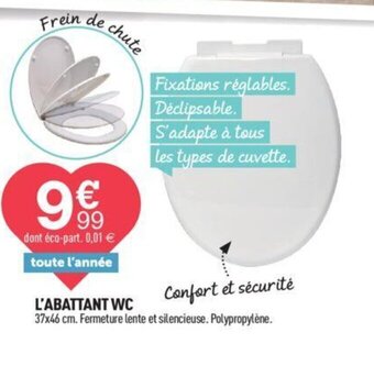 Promo L ABATTANT WC chez Centrakor