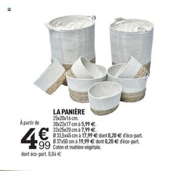 Centrakor LA PANIÈRE offre