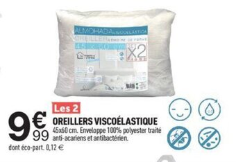 OREILLERS VISCOÉLASTIQUE
