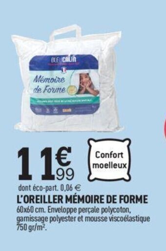Centrakor L'OREILLER MÉMOIRE DE FORME offre