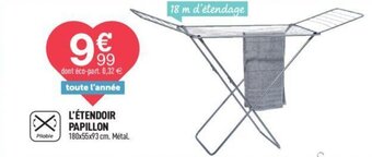 Centrakor L'ÉTENDOIR PAPILLON offre