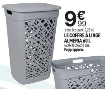 Centrakor LE COFFRE À LINGE ALMERIA 60 L offre