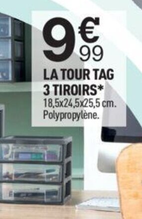 Centrakor LA TOUR TAG 3 TIROIRS* offre