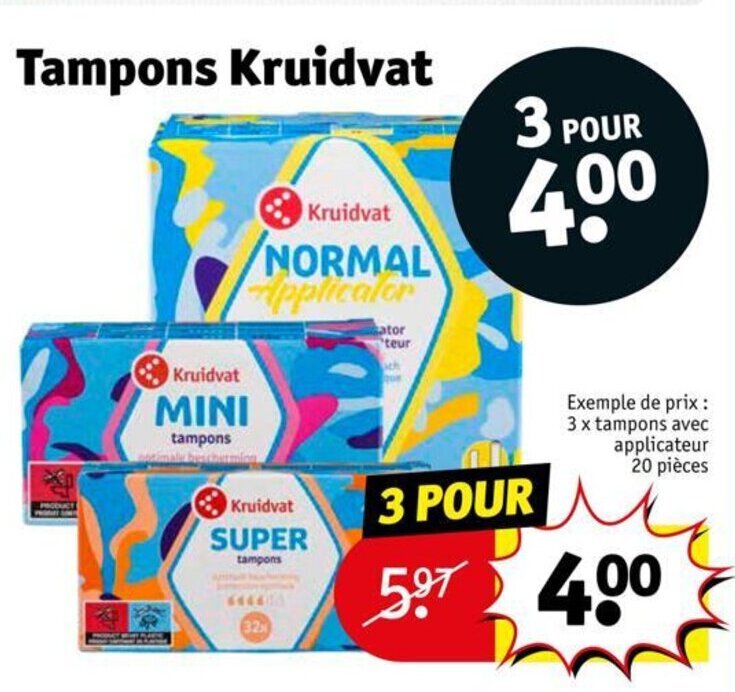 Promo Tampons Kruidvat chez Kruidvat