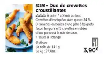 Duo de crevettes croustillantes