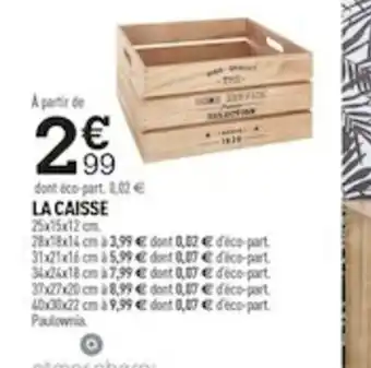Centrakor La Caisse offre