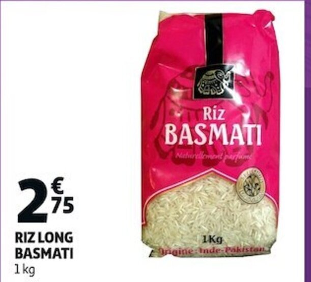 Promo RIZ LONG BASMATI 1kg chez Auchan