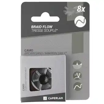 Decathlon Bas de ligne tresse flow marron/sable 20m pêche de la carpe offre