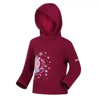 Decathlon Peppa pig sweat de randonnée imprimé à capuche pour enfant - rouge foncé offre