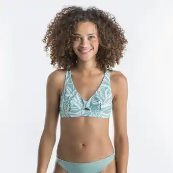 Decathlon Haut de maillot de bain brassière de surf femme réglable agatha plant kaki offre