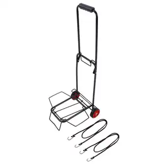 Decathlon Chariot roulant de camping large pour adulte - le noir offre