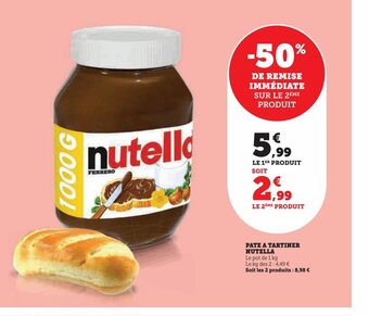 Super U PATE A TARTINER NUTELLA offre