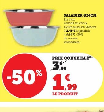 Super U SALADIER Ø24CM offre