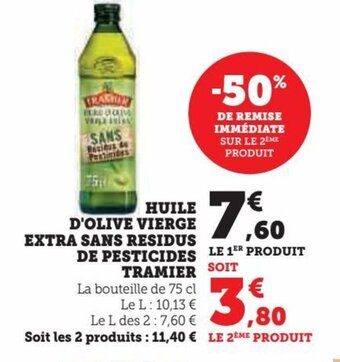 Super U HUILE D'OLIVE VIERGE EXTRA SANS RESIDUS offre