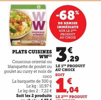 Super U PLATS CUISINES WW(1) offre