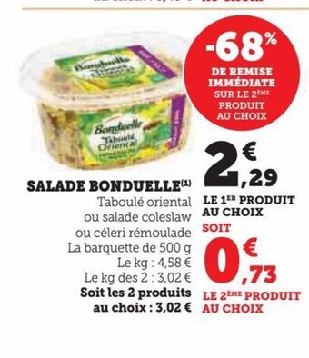 Super U SALADE BONDUELLE(¹) offre