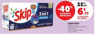 Super U LESSIVE SKIP* offre