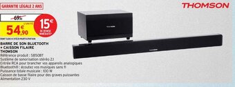 Intermarché BARRE DE SON BLUETOOTH offre