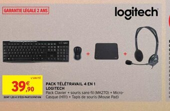 PACK TÉLÉTRAVAIL 4 EN 1 LOGITECH