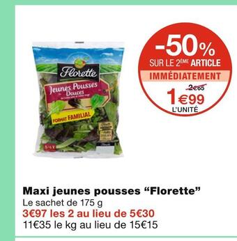 Monoprix Florette maxi jeunes pousses offre