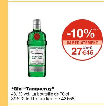 Monoprix Tanqueray gin offre