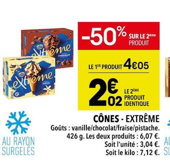 Supeco Extrême cônes offre