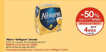 Monoprix Affligem bière blonde offre
