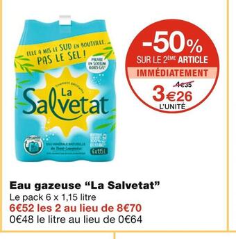 Monoprix La salvetat eau gazeuse offre