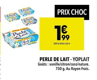 Supeco Yoplait perle de lait offre
