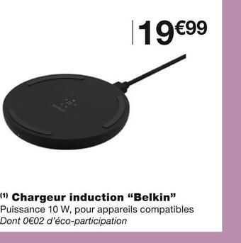 Monoprix Belkin chargeur induction offre