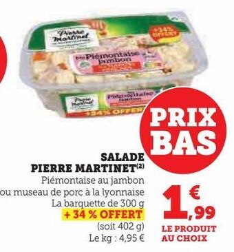 Hyper U Salade pierre martinet offre