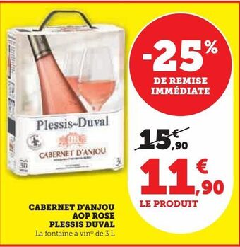 Hyper U Cabernet d'anjou aop rose plessis duval offre