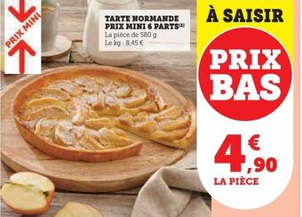 Hyper U Tarte normande prix mini 6 parts offre