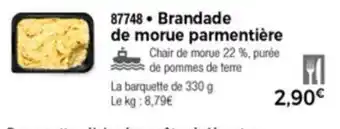 Thiriet Brandade de morue parmentière offre