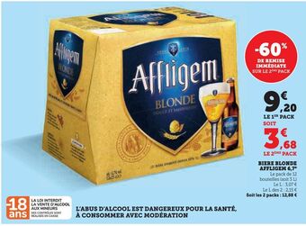 Hyper U Biere blonde affligem 6.7° offre