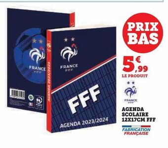 Super U Agenda scolaire 12x17 cm fff offre