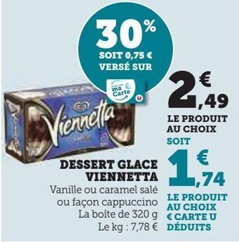 Hyper U Dessert glace viennetta offre