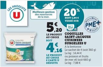 Hyper U Coquilles saint-jacques cuisinees surgelees u offre